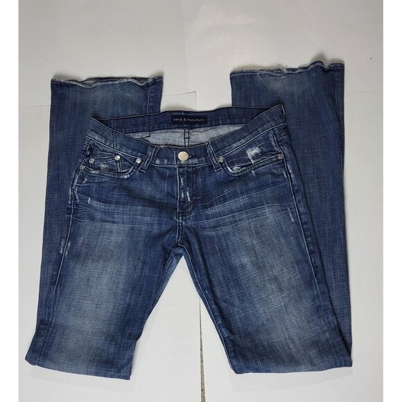 Rock & Republic Denim - Rock & Republic Kasandra Distressed Womens Blue Denim Jeans Size 28